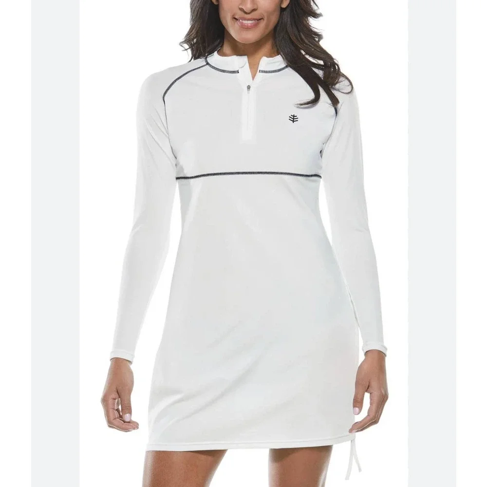 Coolibar Women's Lawai Ruche Swim Shirt size XL